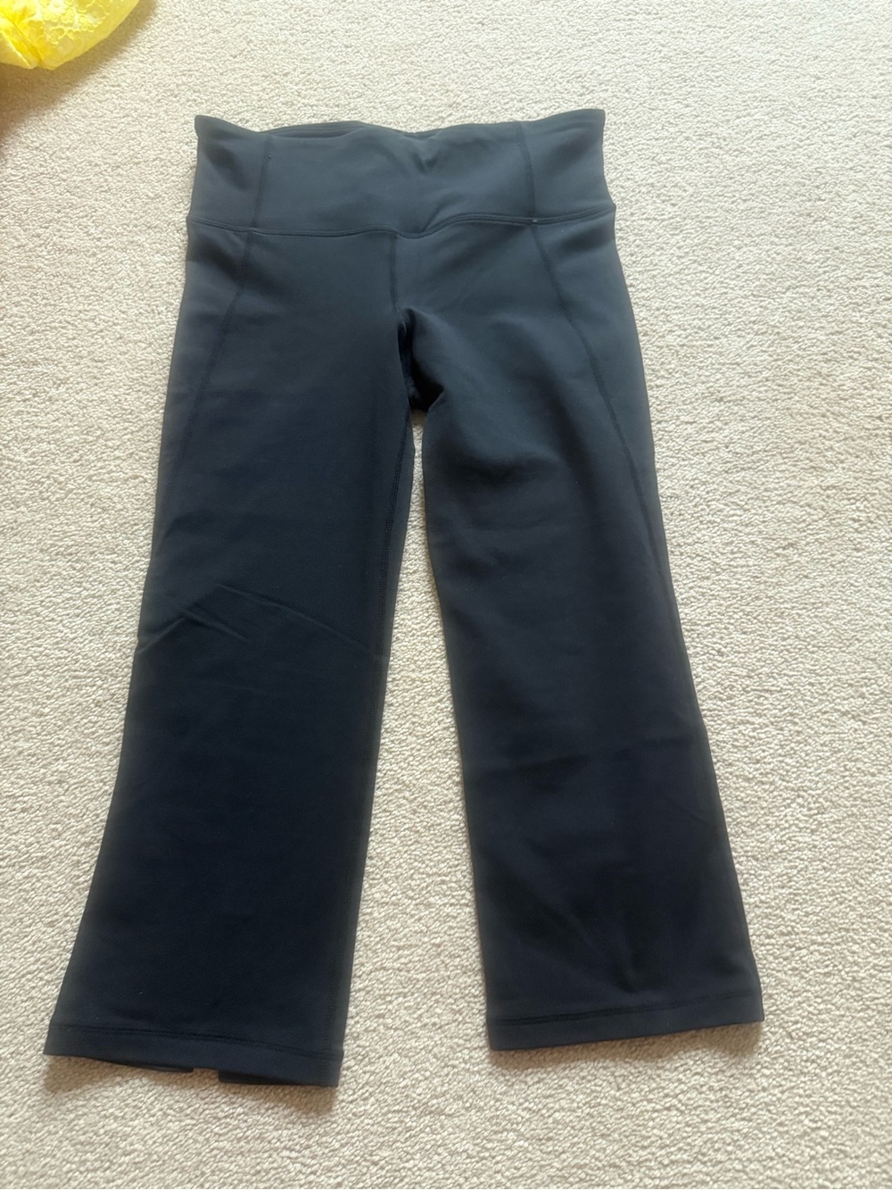 lululemon athletica Kids Black Fold-Over Waist Leggings